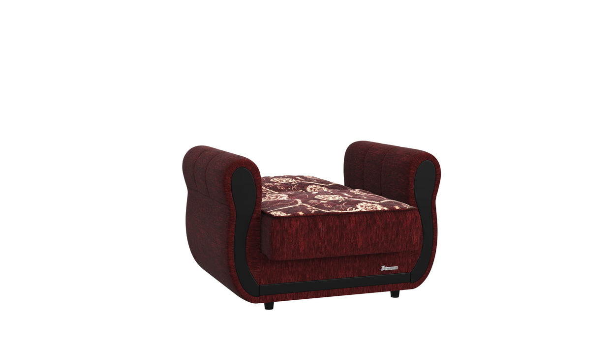 Ottomanson Havana Collection Upholstered Convertible Armchair with Storage