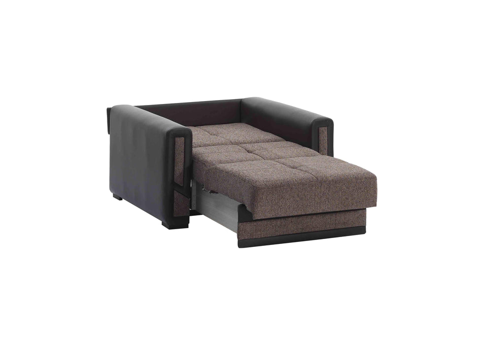 Ottomanson Mondomax Collection Upholstered Convertible Armchair with Storage - Home And Beyond