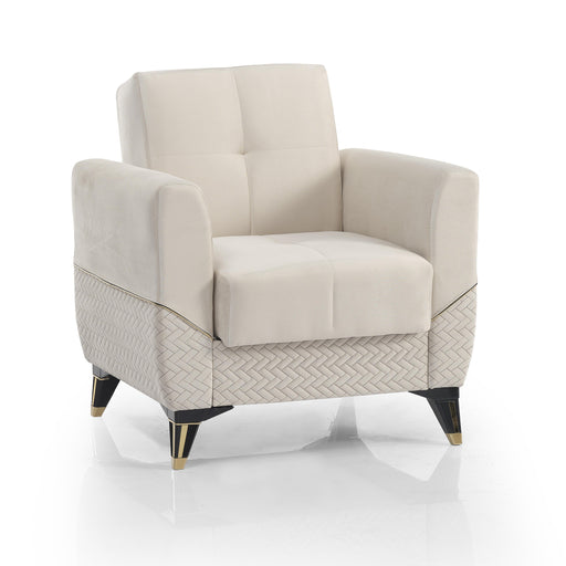 Ottomanson Samba Collection Upholstered Convertible Armchair with Storage image