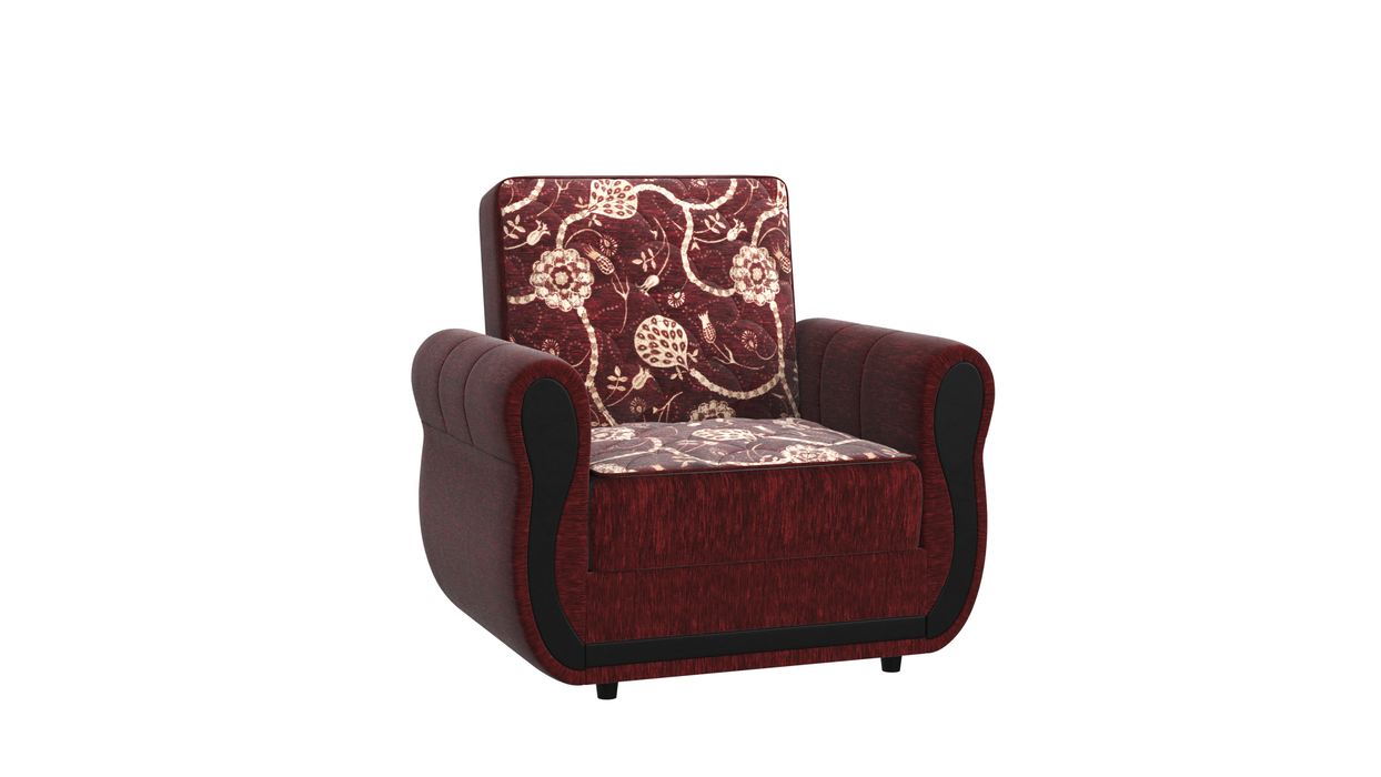 Ottomanson Havana Collection Upholstered Convertible Armchair with Storage