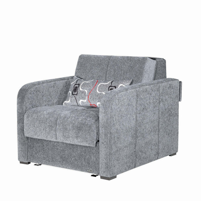 Ottomanson Ferra Fashion Collection Upholstered Convertible Armchair with Storage
