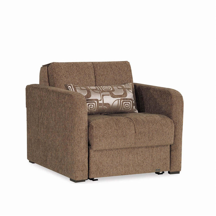 Ottomanson Ferra Fashion Collection Upholstered Convertible Armchair with Storage