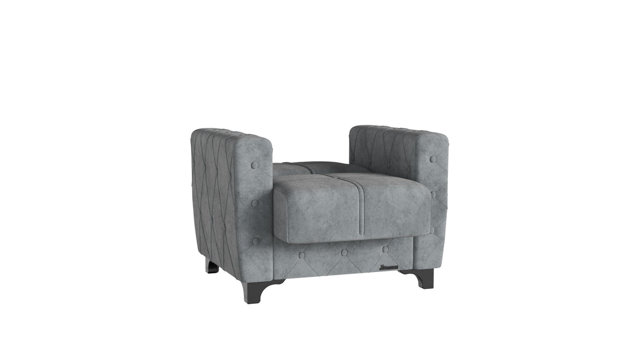 Ottomanson Sultan Collection Upholstered Convertible Armchair with Storage