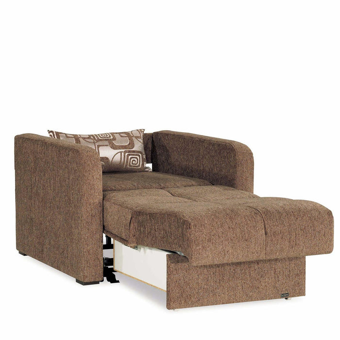 Ottomanson Ferra Fashion Collection Upholstered Convertible Armchair with Storage