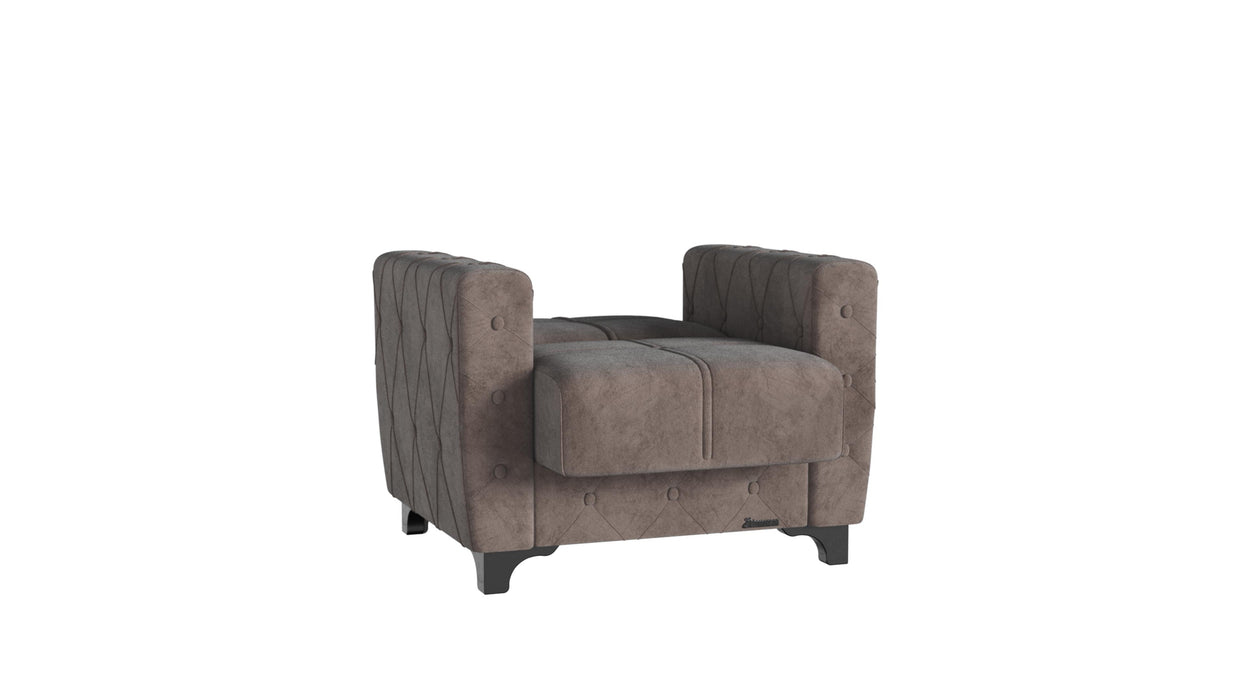 Ottomanson Sultan Collection Upholstered Convertible Armchair with Storage