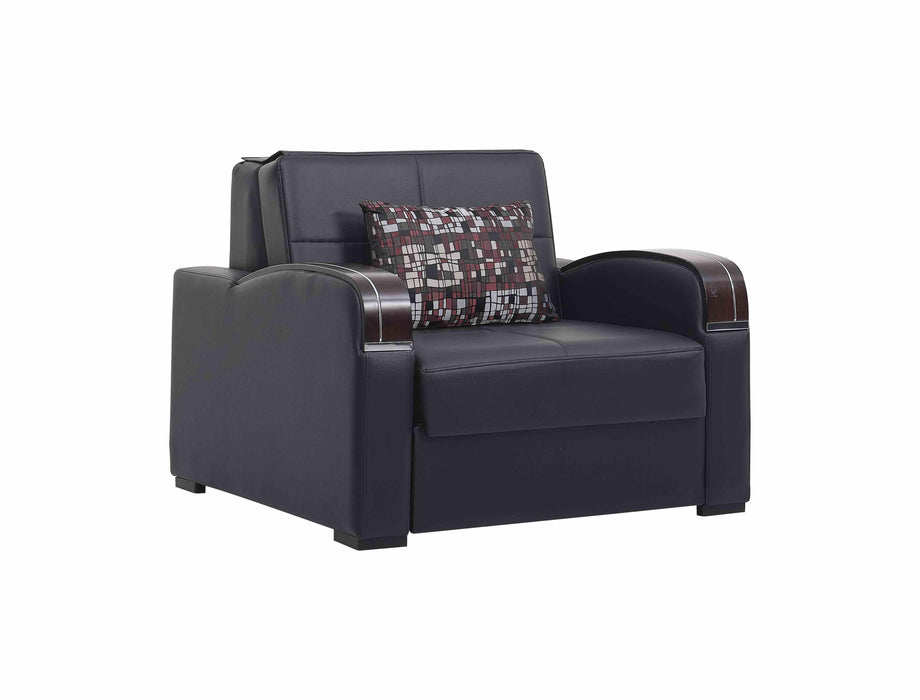 Ottomanson Sleep Plus Collection Upholstered Convertible Armchair with Storage - Home And Beyond