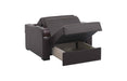 Ottomanson Sleep Plus Collection Upholstered Convertible Armchair with Storage - Home And Beyond