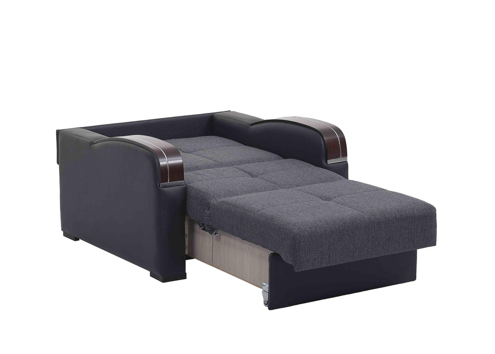 Ottomanson Sleep Plus Collection Upholstered Convertible Armchair with Storage - Home And Beyond