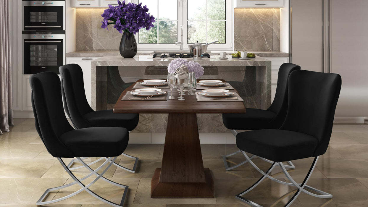 Ottomanson Royal Collection Upholstered Gold Legged Dining Chair, Set of 2 - Home And Beyond