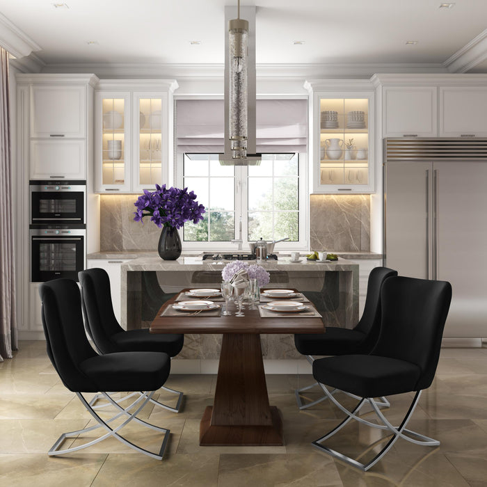 Ottomanson Royal Collection Upholstered Gold Legged Dining Chair, Set of 2 - Home And Beyond