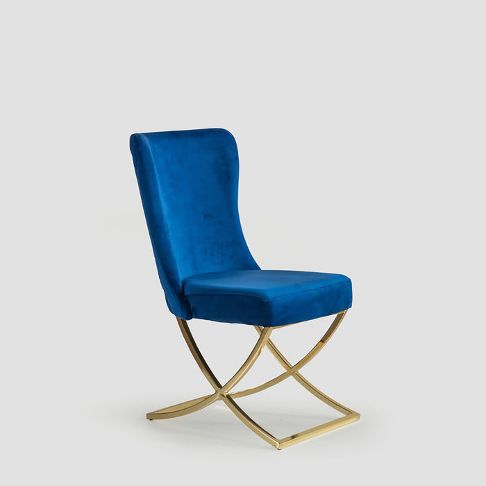 Ottomanson Royal Collection Upholstered Gold Legged Dining Chair, Set of 2 - Home And Beyond