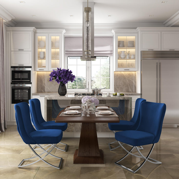 Ottomanson Royal Collection Upholstered Gold Legged Dining Chair, Set of 2 - Home And Beyond