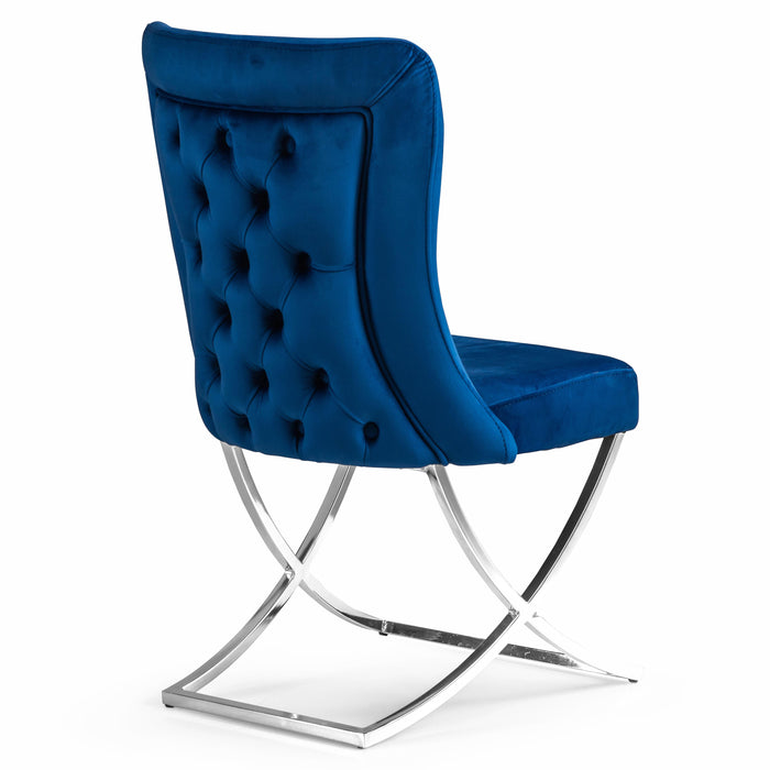 Ottomanson Royal Collection Upholstered Gold Legged Dining Chair, Set of 2 - Home And Beyond