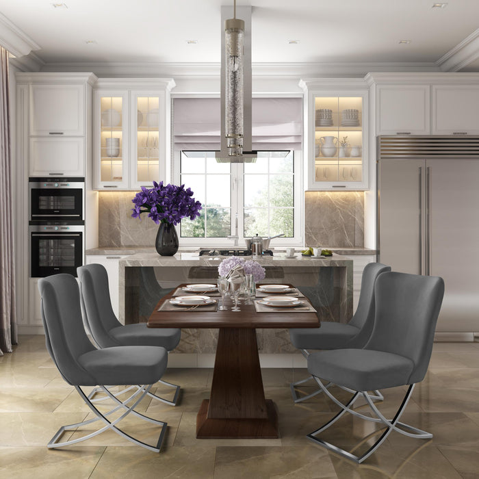 Ottomanson Royal Collection Upholstered Gold Legged Dining Chair, Set of 2 - Home And Beyond