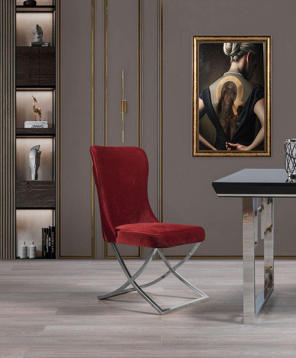 Ottomanson Royal Collection Upholstered Gold Legged Dining Chair, Set of 2 - Home And Beyond