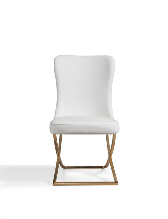 Ottomanson Royal Collection Upholstered Gold Legged Dining Chair, Set of 2 - Home And Beyond