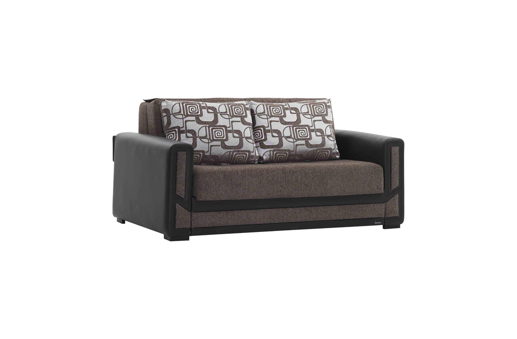 Ottomanson Mondomax Collection Upholstered Convertible Loveseat with Storage - Home And Beyond