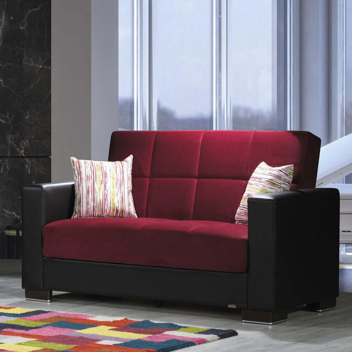Ottomanson Armada Collection Upholstered Convertible Loveseat with Storage - Home And Beyond