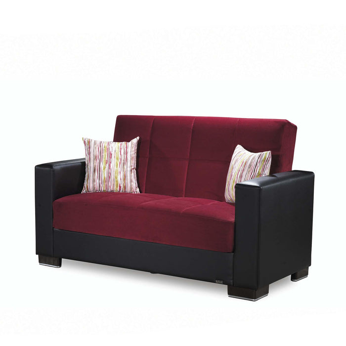 Ottomanson Armada Collection Upholstered Convertible Loveseat with Storage - Home And Beyond
