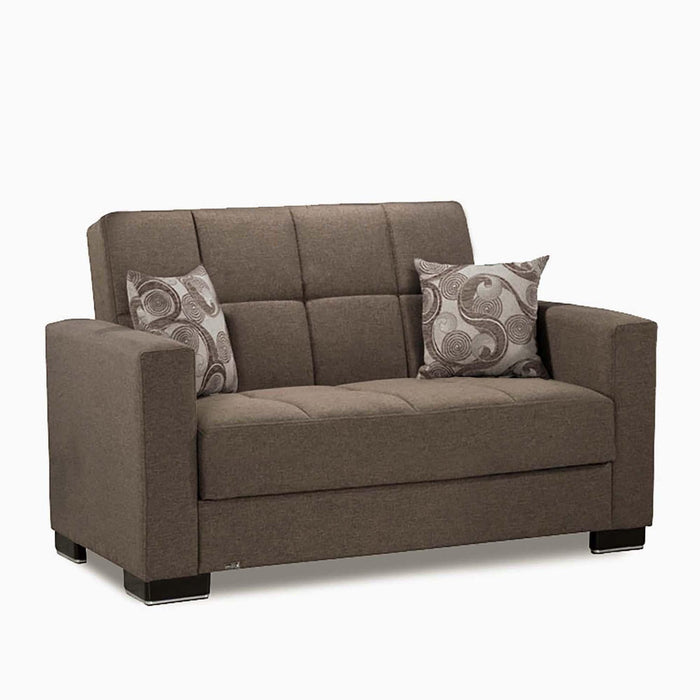 Ottomanson Armada Collection Upholstered Convertible Loveseat with Storage - Home And Beyond