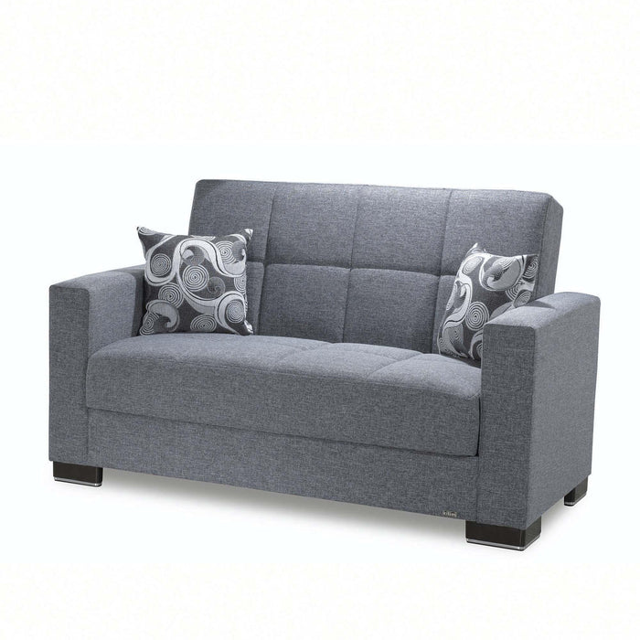 Ottomanson Armada Collection Upholstered Convertible Loveseat with Storage - Home And Beyond