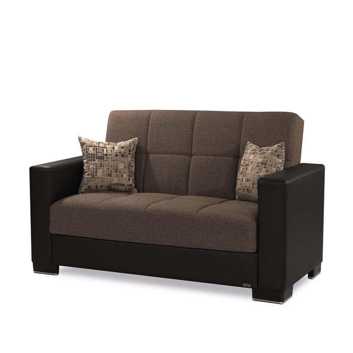 Ottomanson Armada Collection Upholstered Convertible Loveseat with Storage - Home And Beyond