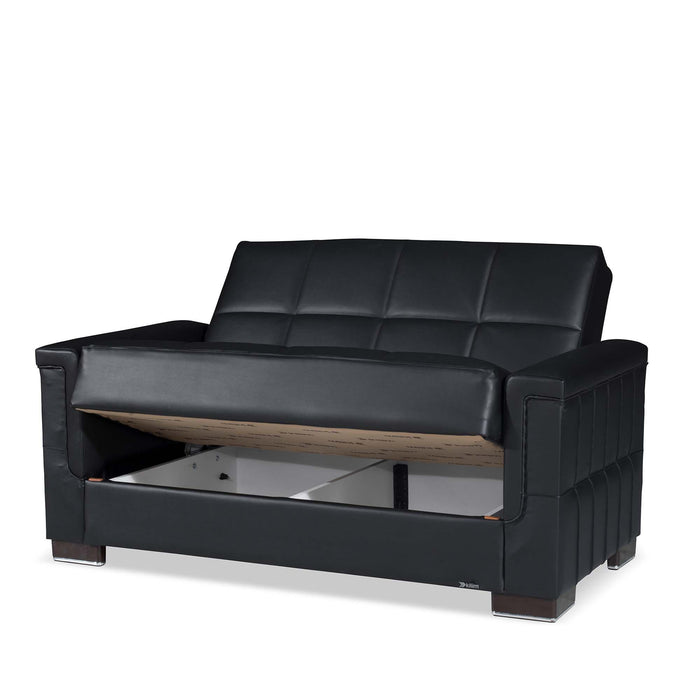 Ottomanson Armada Collection Upholstered Convertible Loveseat with Storage - Home And Beyond