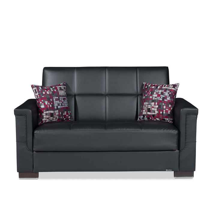 Ottomanson Armada Collection Upholstered Convertible Loveseat with Storage - Home And Beyond