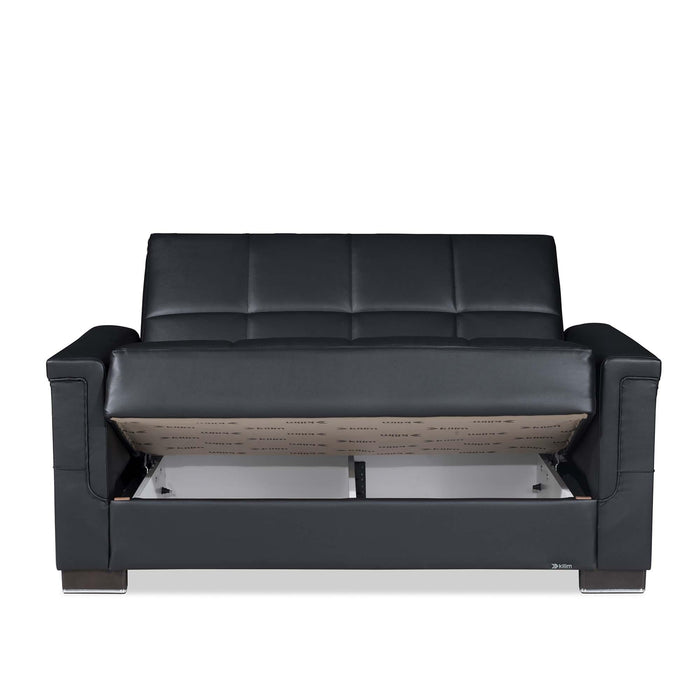 Ottomanson Armada Collection Upholstered Convertible Loveseat with Storage - Home And Beyond