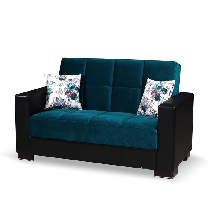 Ottomanson Armada Collection Upholstered Convertible Loveseat with Storage - Home And Beyond