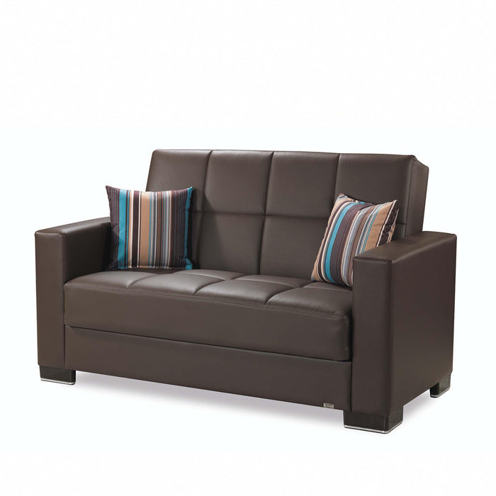 Ottomanson Armada Collection Upholstered Convertible Loveseat with Storage - Home And Beyond
