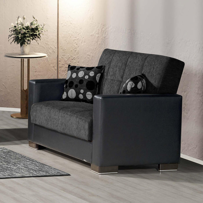 Ottomanson Armada Collection Upholstered Convertible Loveseat with Storage - Home And Beyond