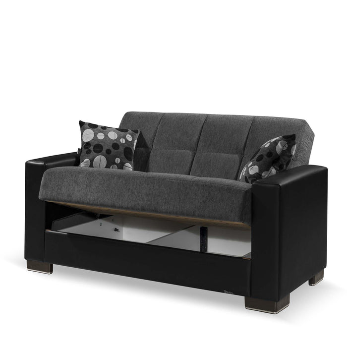 Ottomanson Armada Collection Upholstered Convertible Loveseat with Storage - Home And Beyond