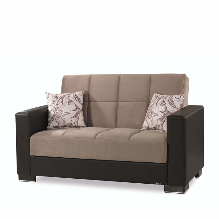 Ottomanson Armada Collection Upholstered Convertible Loveseat with Storage - Home And Beyond