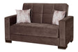 Ottomanson Armada Collection Upholstered Convertible Loveseat with Storage - Home And Beyond