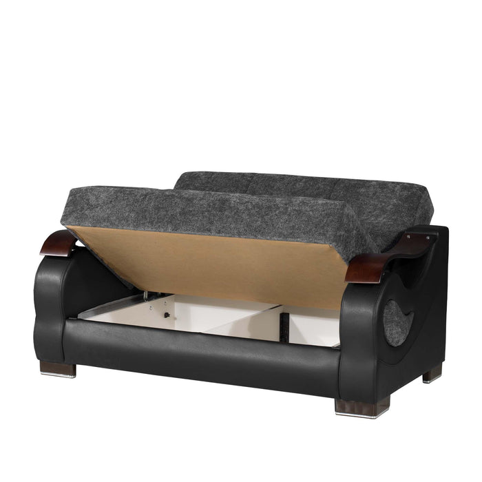 Ottomanson Metroplex Collection Upholstered Convertible Loveseat with Storage