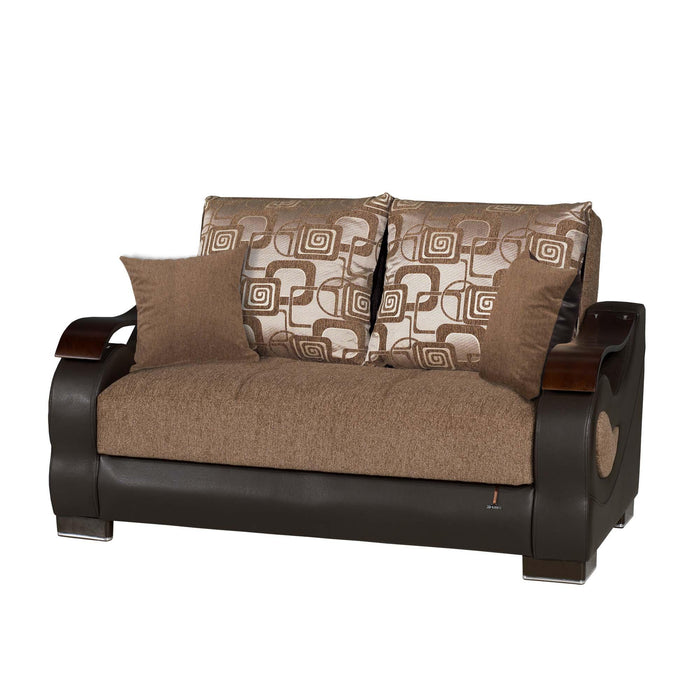 Ottomanson Metroplex Collection Upholstered Convertible Loveseat with Storage