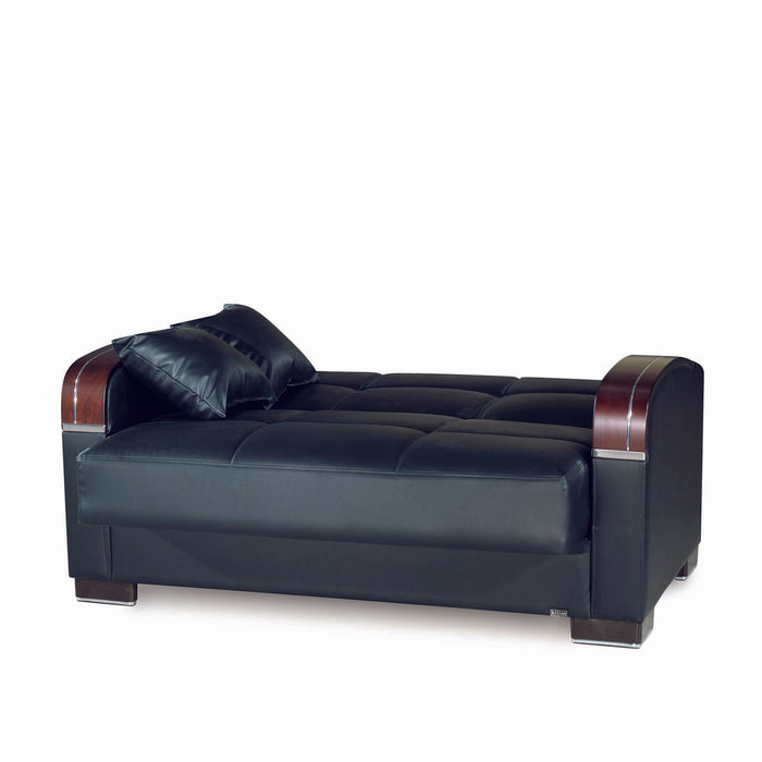 Ottomanson Mobimax Collection Upholstered Convertible Loveseat with Storage