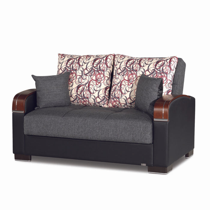 Ottomanson Mobimax Collection Upholstered Convertible Loveseat with Storage