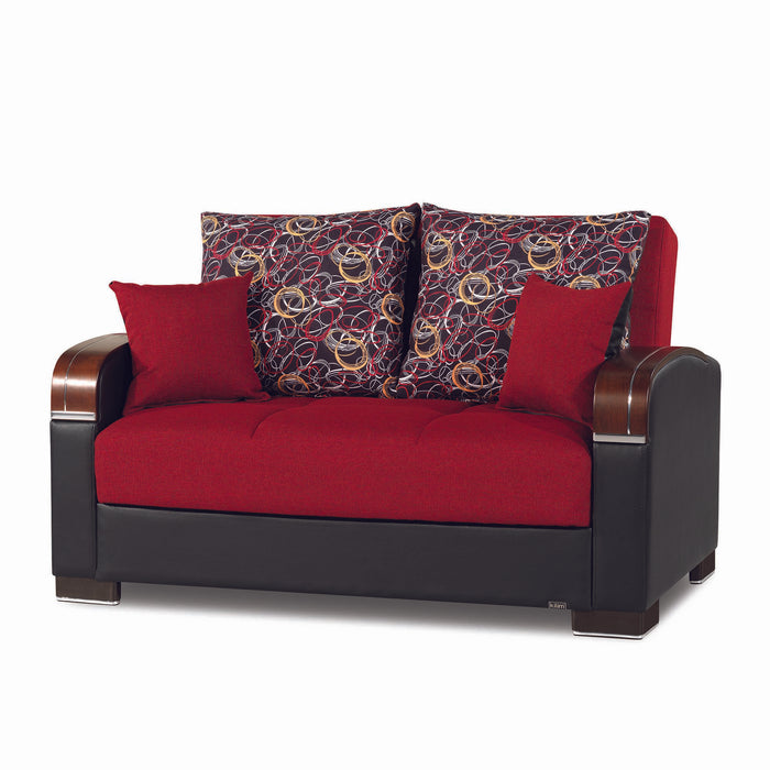 Ottomanson Mobimax Collection Upholstered Convertible Loveseat with Storage