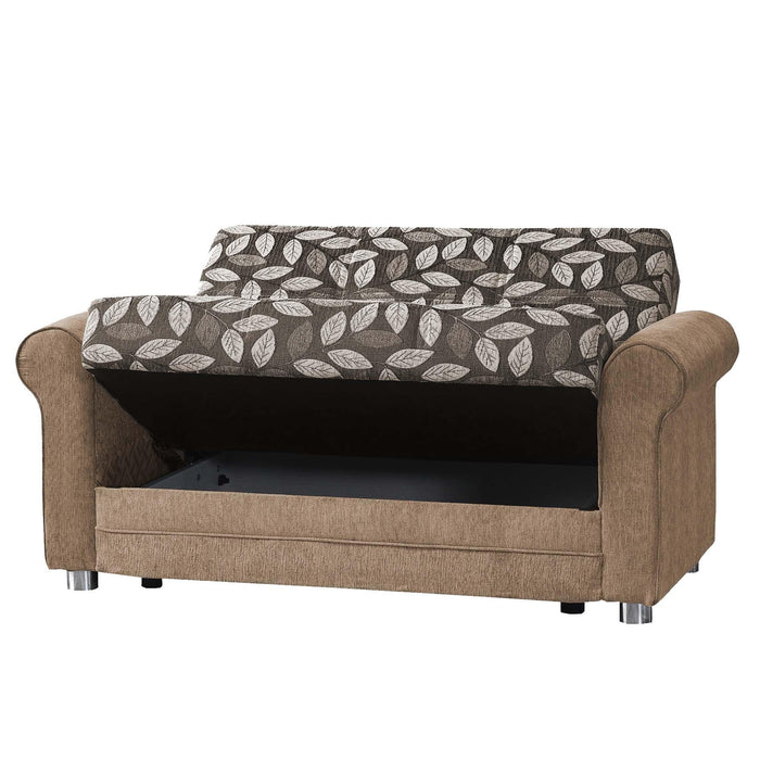 Ottomanson Rio Grande Collection Upholstered Convertible Loveseat with Storage