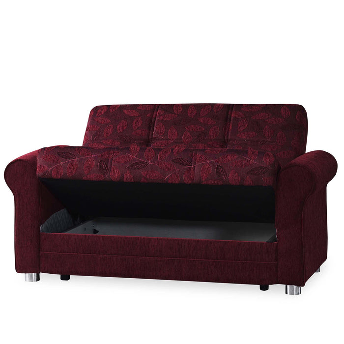 Ottomanson Rio Grande Collection Upholstered Convertible Loveseat with Storage