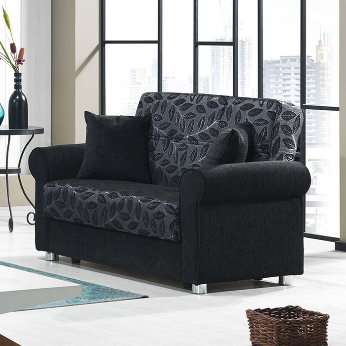 Ottomanson Rio Grande Collection Upholstered Convertible Loveseat with Storage