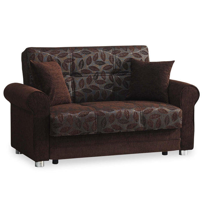 Ottomanson Rio Grande Collection Upholstered Convertible Loveseat with Storage