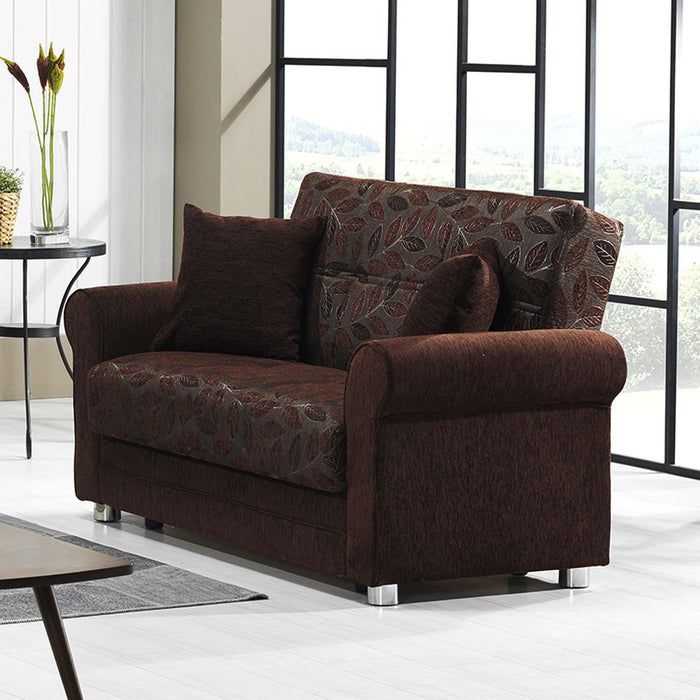 Ottomanson Rio Grande Collection Upholstered Convertible Loveseat with Storage