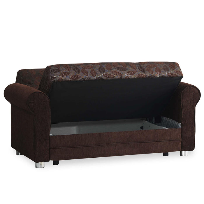 Ottomanson Rio Grande Collection Upholstered Convertible Loveseat with Storage