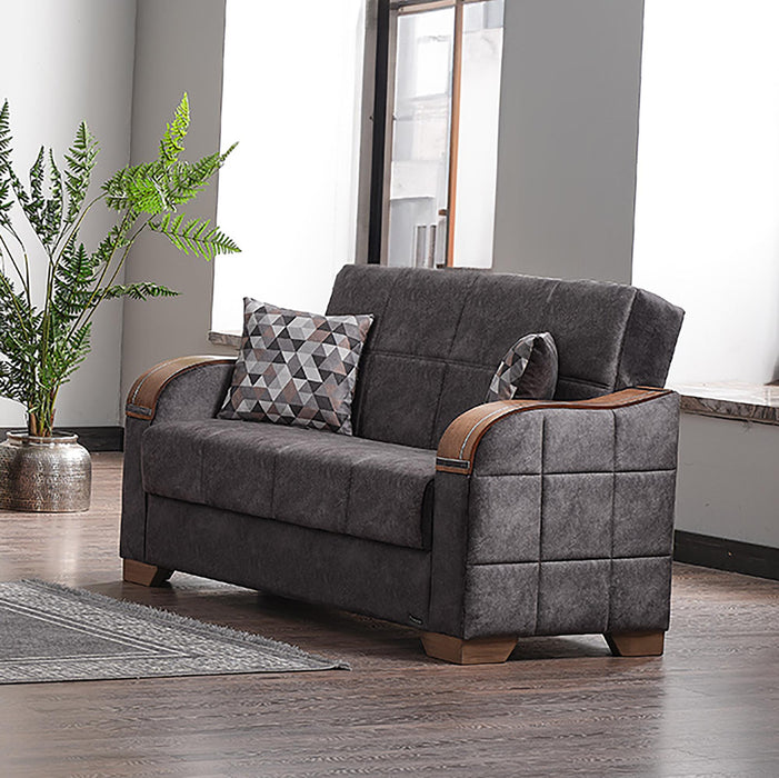 Ottomanson Sapphire Collection Convertible Loveseat with Storage