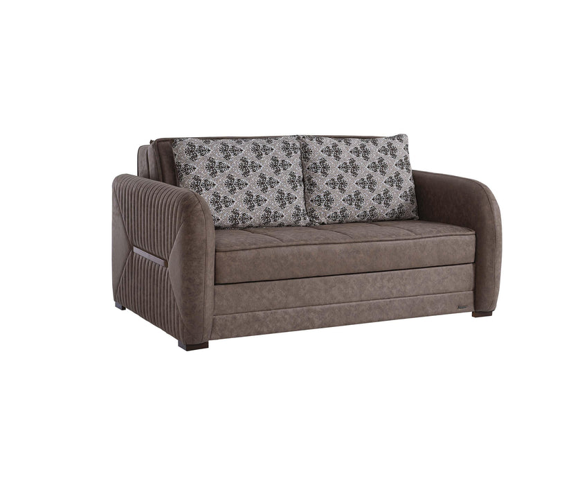 Ottomanson Speedy Collection Upholstered Convertible Loveseat with Storage