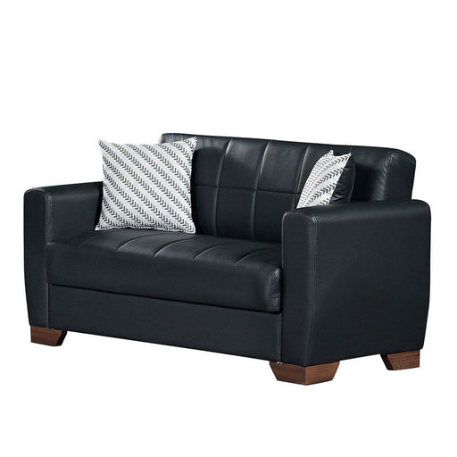 Ottomanson Barato Collection Upholstered Convertible Loveseat with Storage image