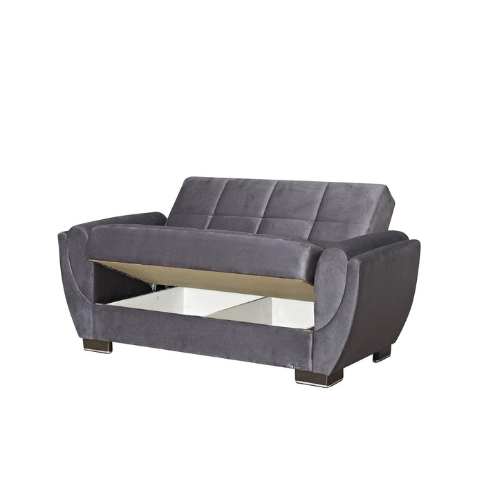 Ottomanson Armada Air Collection Upholstered Convertible Loveseat with Storage